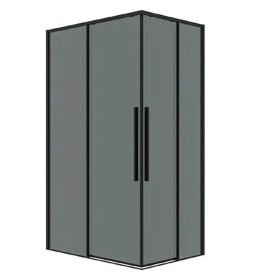 Душевое ограждение GROSSMAN 1/2.K33.01.11.21.10-1/2.K33.01.10.21.10 черный матовый