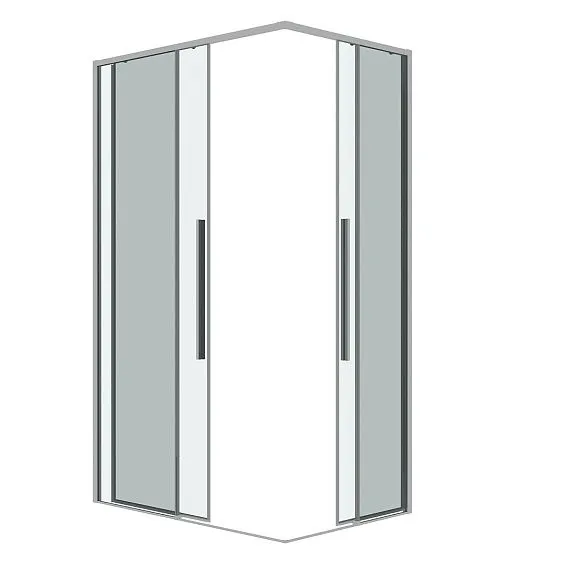 Душевое ограждение GROSSMAN 1/2.K33.01.12.10.00-1/2.K33.01.80.10.00 хром
