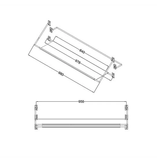 Полка-вешалка NIAGARA NG1020B