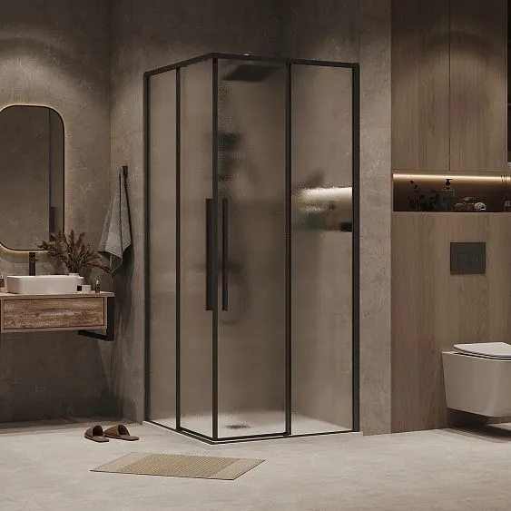 1/2 душевого ограждения GROSSMAN 1/2.K33.01.10.21.02 черный матовый