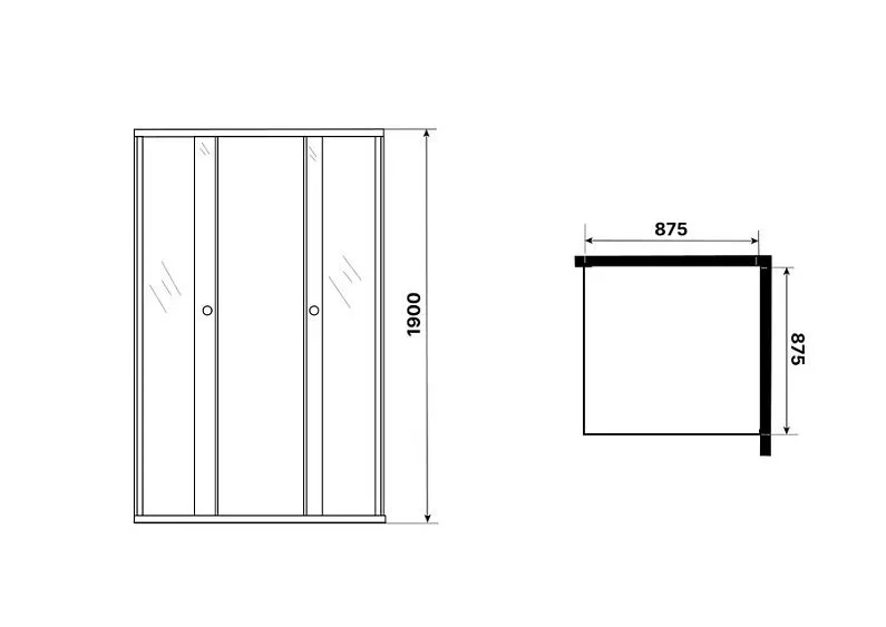 Душевое ограждение NIAGARA NG-1009-14QBLACK