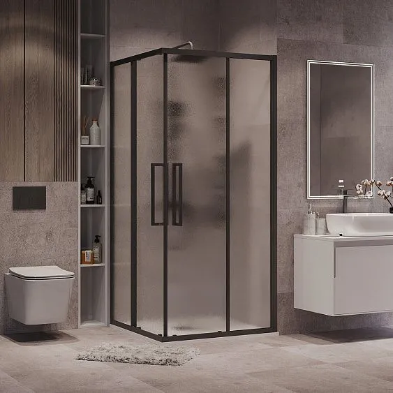 Душевое ограждение GROSSMAN 300.K33.02.8080.21.02 черный матовый