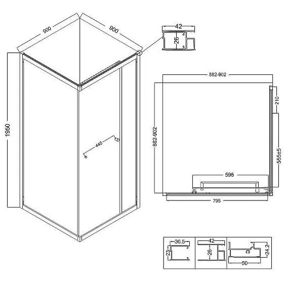 Душевое ограждение NIAGARA NG-6633-34