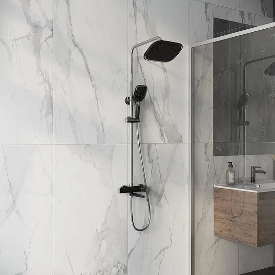 Душевая стойка GROSSMAN 500.K35.06.100/210 хром с черным