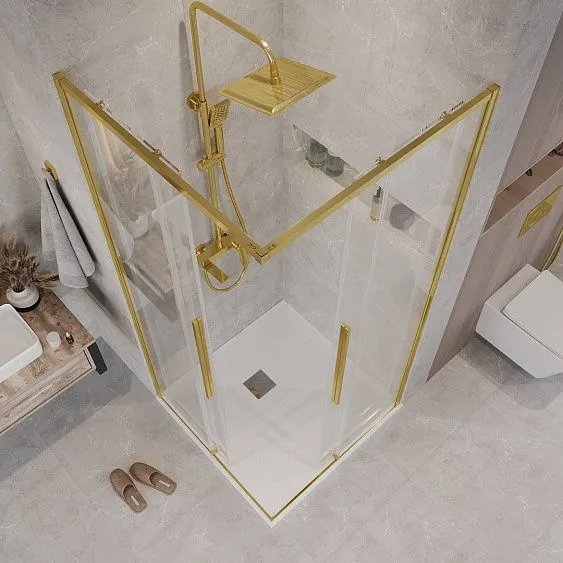 1/2 душевого ограждения GROSSMAN 1/2.K33.01.70.32.00 золото сатин