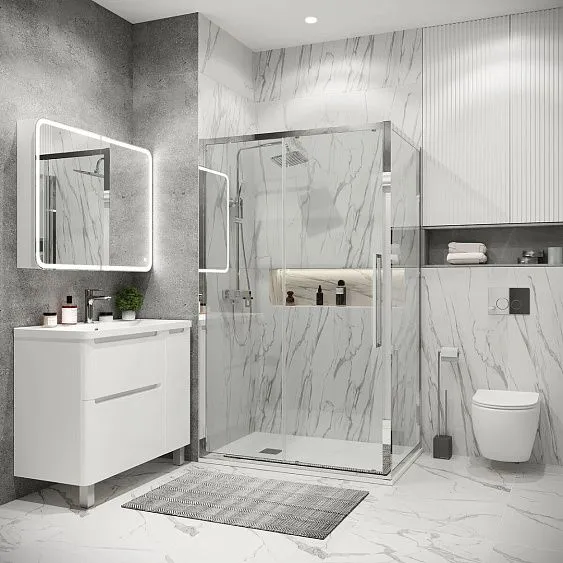 Душевое ограждение GROSSMAN 100.K33.02.120.10.00-200.K33.02.90.10.00 хром