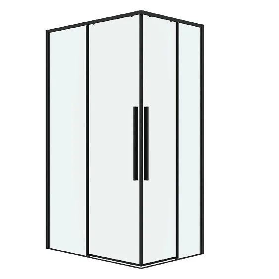 Душевое ограждение GROSSMAN 1/2.K33.01.11.21.00-1/2.K33.01.10.21.00 черный матовый