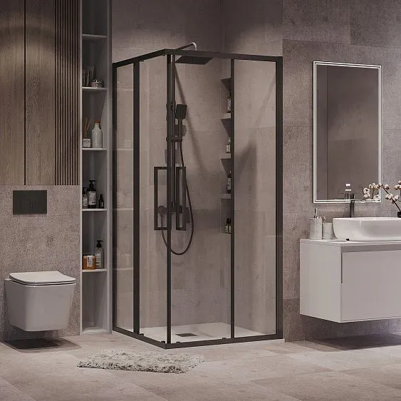 Душевое ограждение GROSSMAN 300.K33.02.1010.42.00 графит сатин