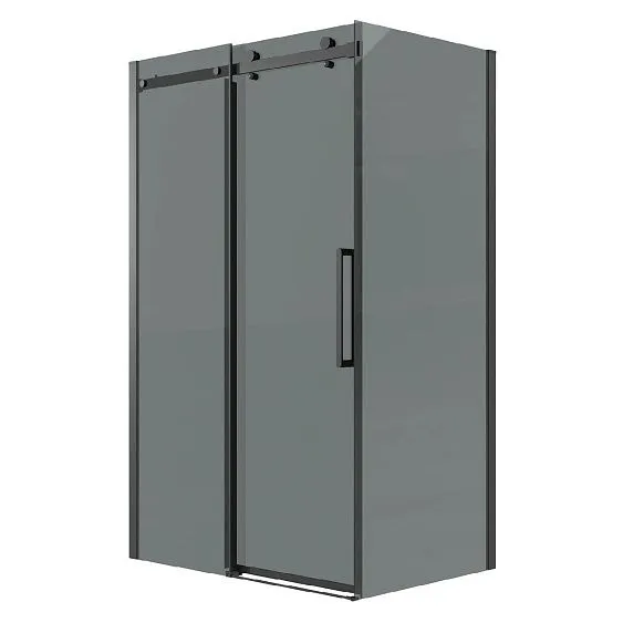 Душевое ограждение GROSSMAN 100.K33.04.160.21.10-200.K33.04.80.21.10 черный матовый