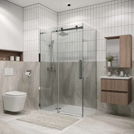 Душевое ограждение GROSSMAN 100.K33.04.160.10.00-200.K33.04.100.10.00 хром