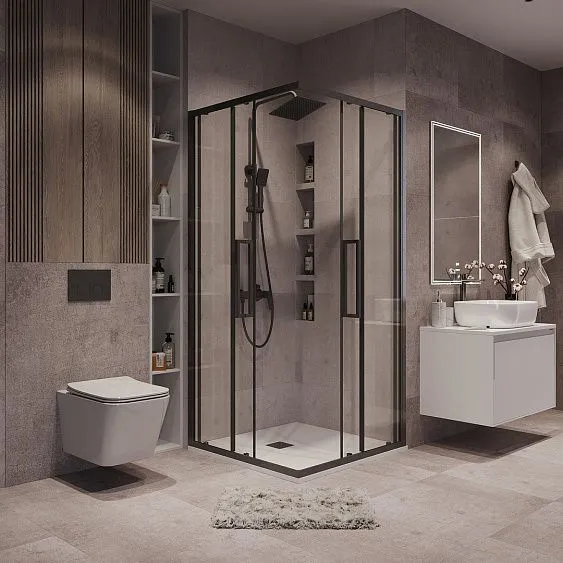 Душевое ограждение GROSSMAN 300.K33.02.1010.42.00 графит сатин