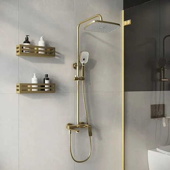 Душевая стойка GROSSMAN 500.K35.09.320 золото сатиновый