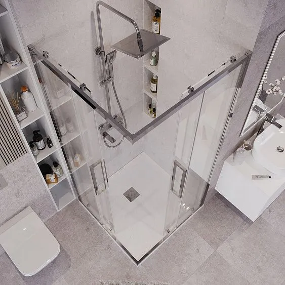 Душевое ограждение GROSSMAN 300.K33.02.1010.10.00 хром