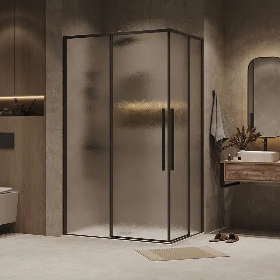 Душевое ограждение GROSSMAN 100.K33.01.120.21.02-200.K33.01.100.21.02 черный матовый