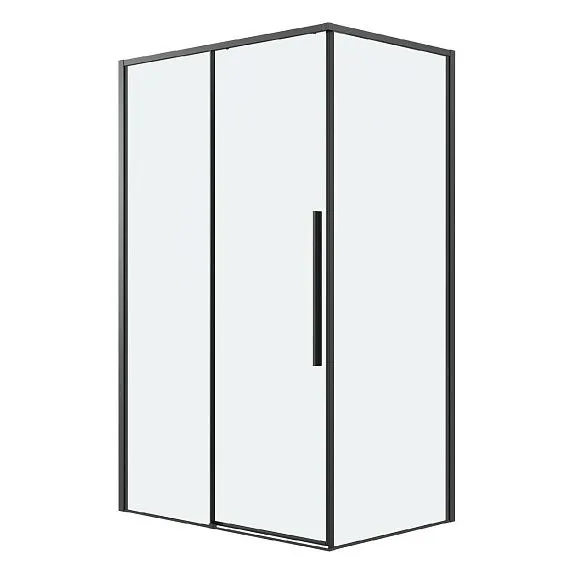 Душевое ограждение GROSSMAN 100.K33.01.120.21.00-200.K33.01.100.21.00 черный матовый