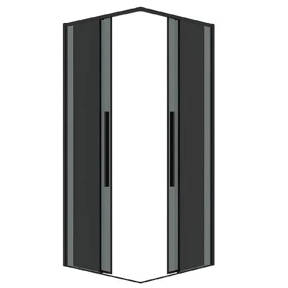 1/2 душевого ограждения GROSSMAN 1/2.K33.01.70.21.10 черный матовый