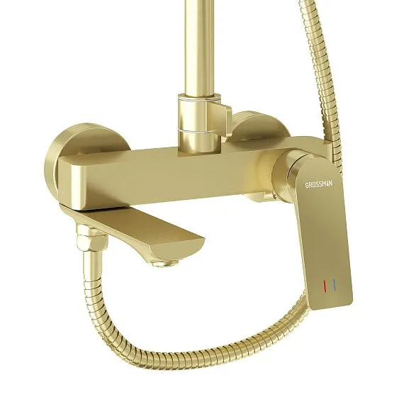 Душевая стойка GROSSMAN 500.K35.01.320 золото сатиновый