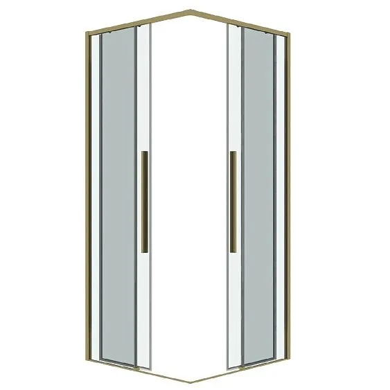 1/2 душевого ограждения GROSSMAN 1/2.K33.01.70.32.00 золото сатин