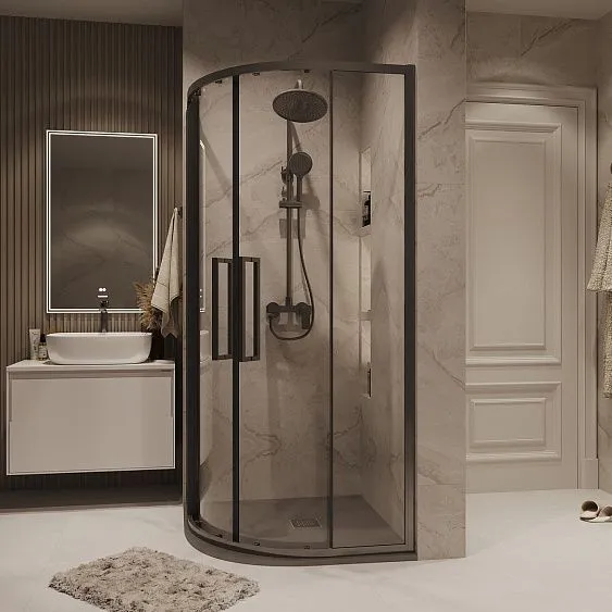 Душевое ограждение GROSSMAN 301.K33.02.9090.42.00 графит сатин