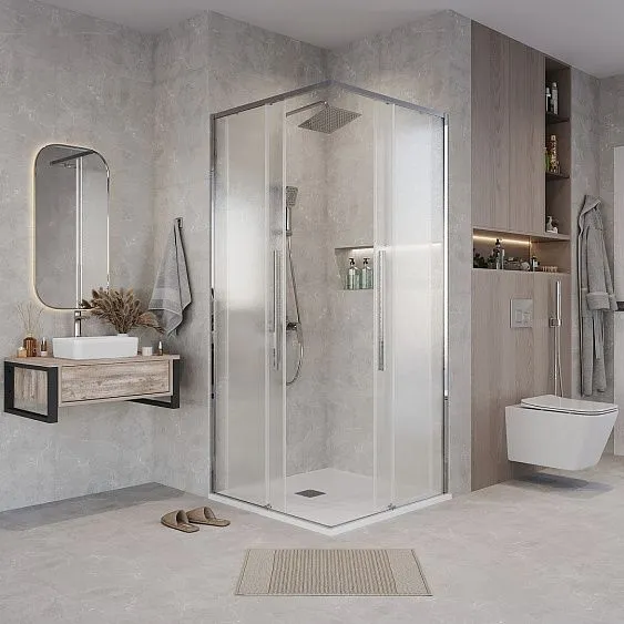 1/2 душевого ограждения GROSSMAN 1/2.K33.01.80L.10.02 хром