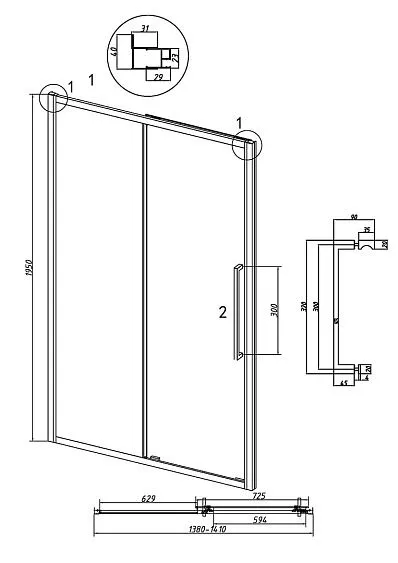 Дверь GROSSMAN 100.K33.02.140.42.00 графит сатин