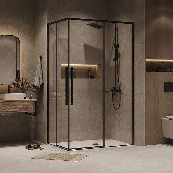 Душевое ограждение GROSSMAN 1/2.K33.01.11.42.00-1/2.K33.01.90.42.00 графит сатин