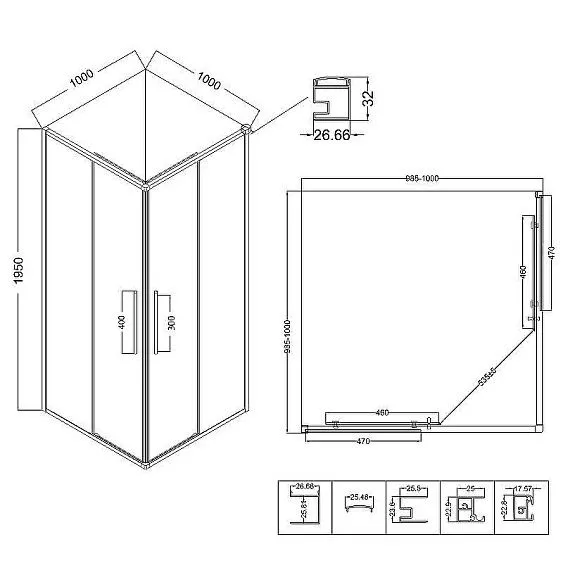 Душевое ограждение NIAGARA NG-6624-34