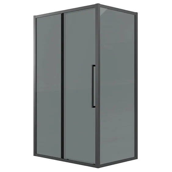 Душевое ограждение GROSSMAN 100.K33.02.130.21.10-200.K33.02.100.21.10 черный матовый