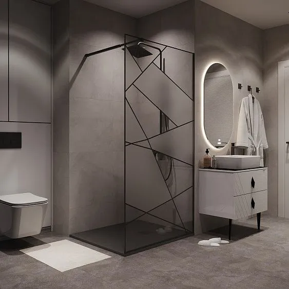 Душевая перегородка NIAGARA NG-680-12BLACK