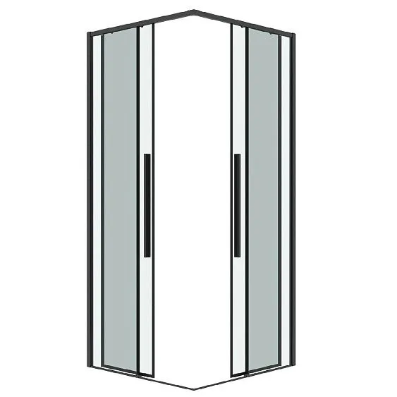 1/2 душевого ограждения GROSSMAN 1/2.K33.01.70.42.00 графит сатин