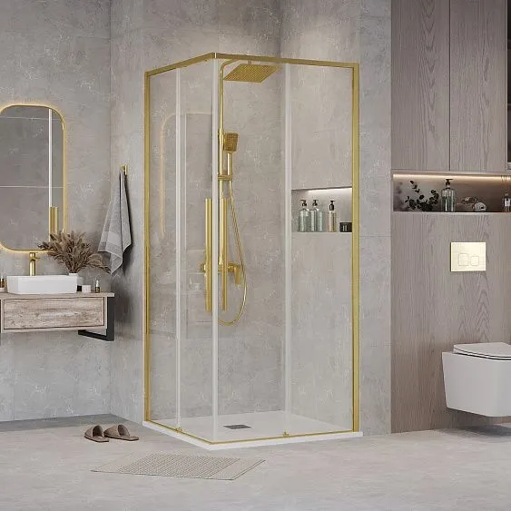 1/2 душевого ограждения GROSSMAN 1/2.K33.01.10.32.00 золото сатин