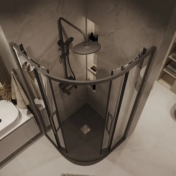 Душевое ограждение GROSSMAN 301.K33.02.1010.42.00 графит сатин