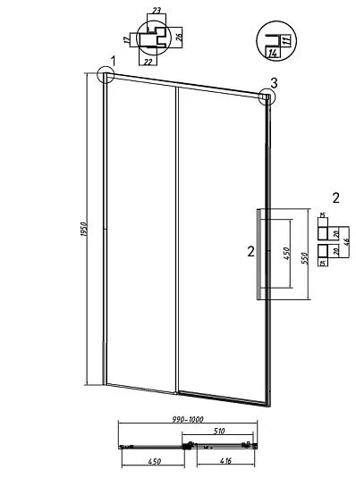 Дверь GROSSMAN 100.K33.01.100.21.10 черный матовый