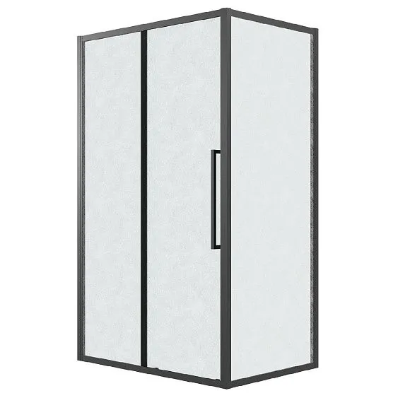 Душевое ограждение GROSSMAN 100.K33.02.130.21.02-200.K33.02.100.21.02 черный матовый