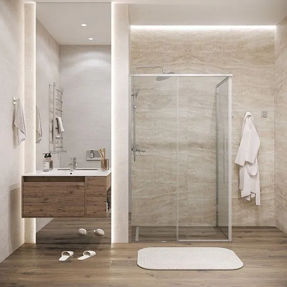 Душевое ограждение GROSSMAN 100.K33.01.120.10.00-200.K33.01.100.10.00 хром