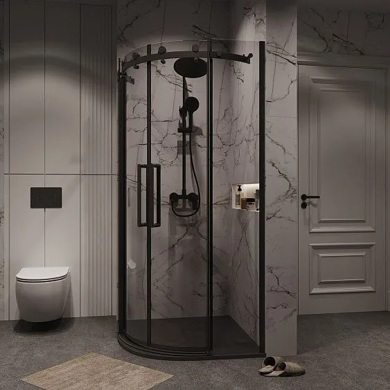 Душевое ограждение GROSSMAN 301.K33.04.9090.21.00 черный матовый