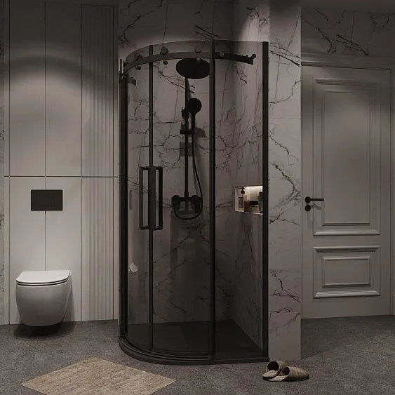 Душевое ограждение GROSSMAN 301.K33.04.1010.21.10 черный матовый