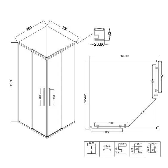 Душевое ограждение NIAGARA NG-4623-34