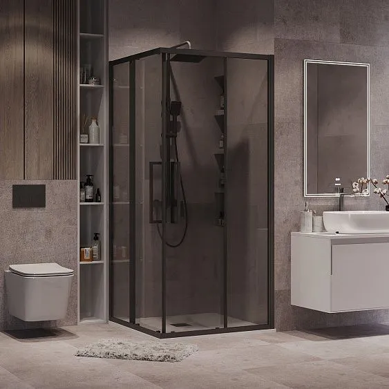 Душевое ограждение GROSSMAN 300.K33.02.1010.21.10 черный матовый