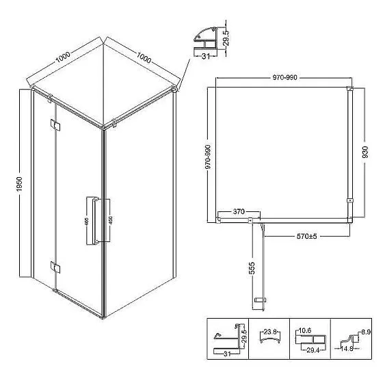 Душевое ограждение NIAGARA NG-6632-34