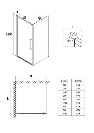 Душевое ограждение NIAGARA NG-66-8A-A100-34