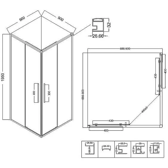 Душевое ограждение NIAGARA NG-3623-34
