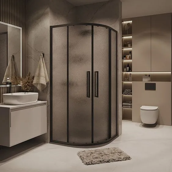 Душевое ограждение GROSSMAN 301.K33.02.8080.21.02 черный матовый