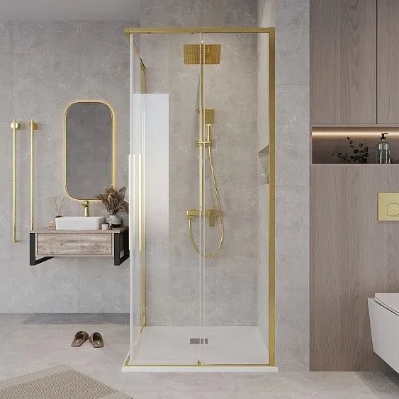 1/2 душевого ограждения GROSSMAN 1/2.K33.01.10.32.00 золото сатин