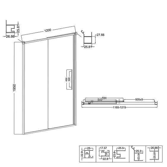 Дверь NIAGARA NG-34-L12CHGR