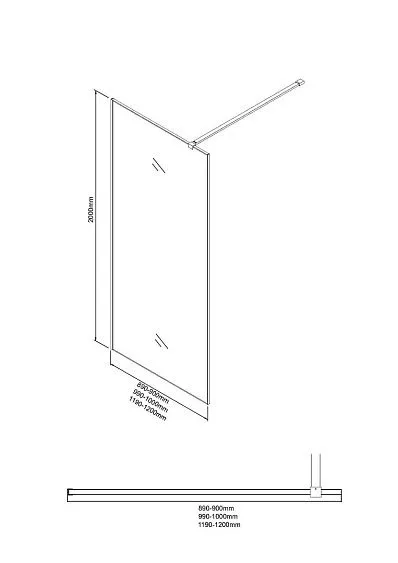 Душевая перегородка NIAGARA NG-781-10BLACK