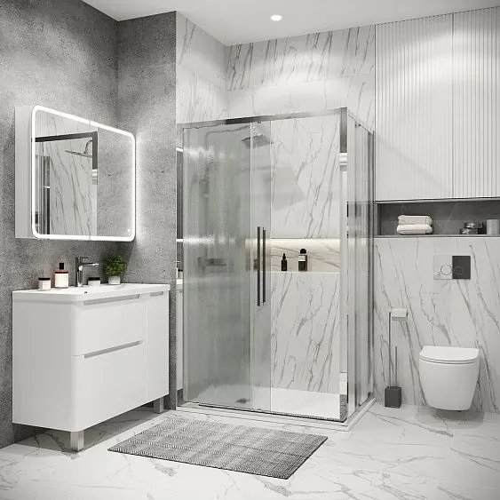 Душевое ограждение GROSSMAN 100.K33.02.110.10.02-200.K33.02.100.10.02 хром