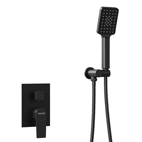 Душевая система скрытого монтажа GROSSMAN 501.K35.04.210 черный матовый