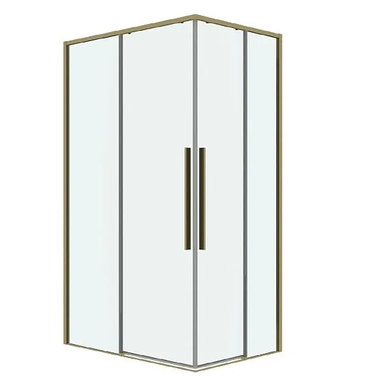Душевое ограждение GROSSMAN 1/2.K33.01.11.32.00-1/2.K33.01.10.32.00 золото сатин