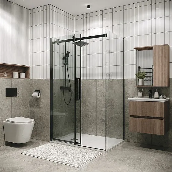 Душевое ограждение GROSSMAN 100.K33.04.160.42.00-200.K33.04.100.42.00 графит сатин